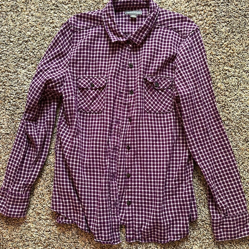 Eddie Bauer purple flannel